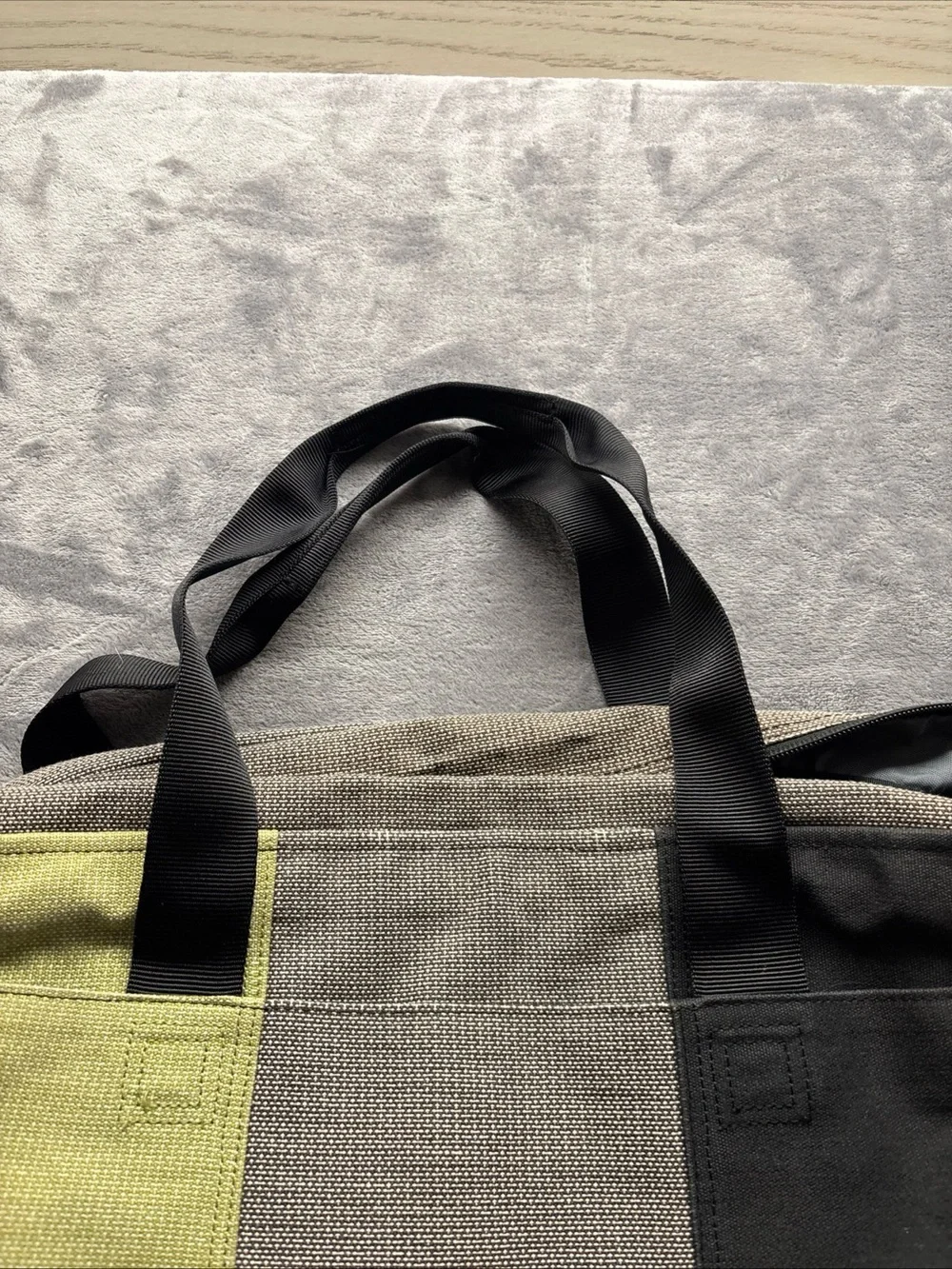 Timbuk2 unisex Tricolor Canvas Tote Bag - Black/Gray/Olive